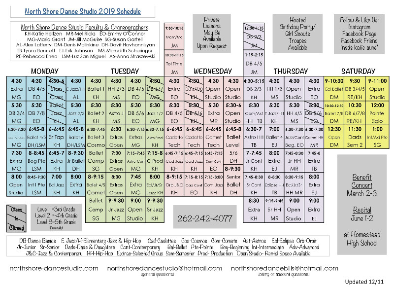 Fall Dance Classes North Shore Dance Studio Mommy & Me, Ballet, Tap